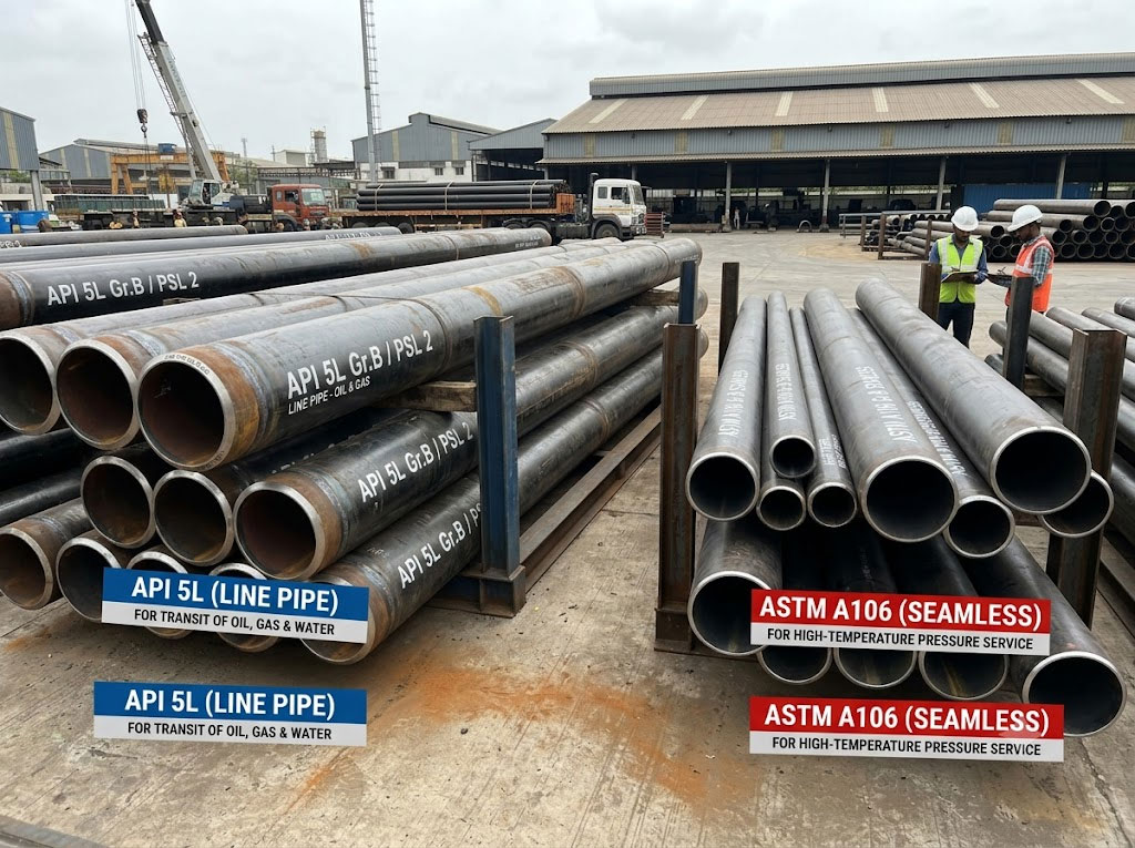 API 5L vs ASTM A106 Pipes: Which One Should Buyers Choose?
