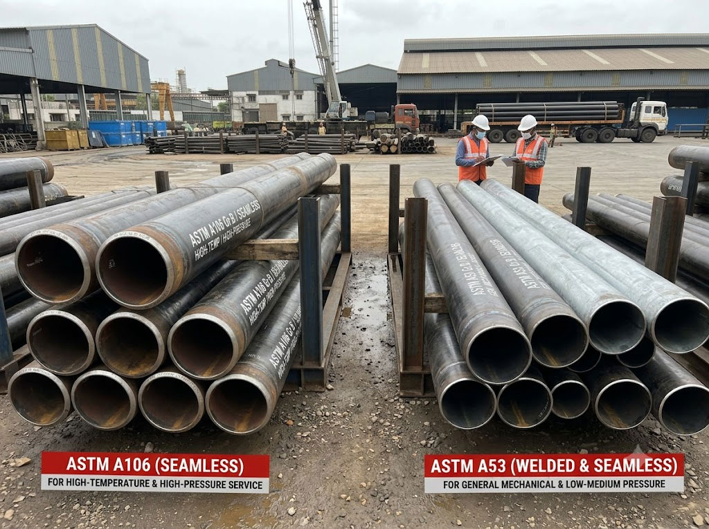 ASTM A106 vs ASTM A53 Pipes: Which Pipe Should Export Buyers Choose?